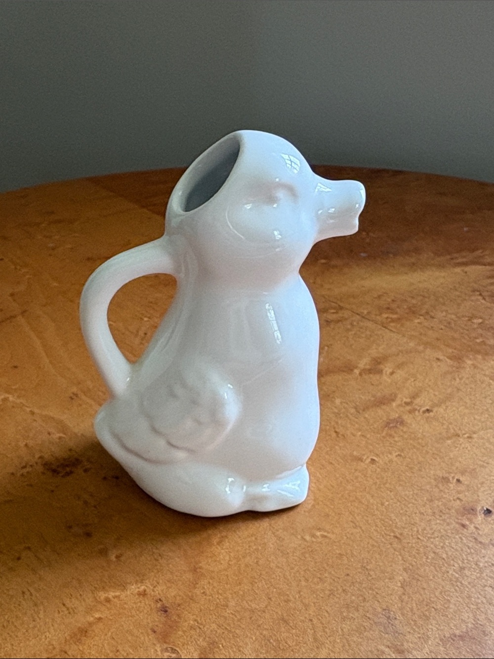 White Ceramic Duck Creamer Pitcher